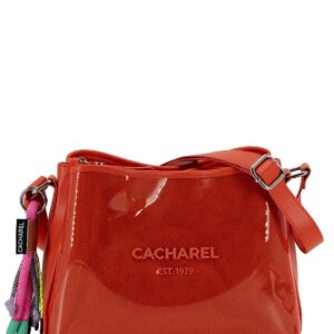 Bolso Bandolera doble compartimento Vinilo Naranja cacharel