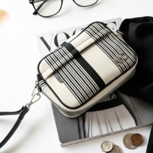 Bandolera tejido líneas B&W NOCO